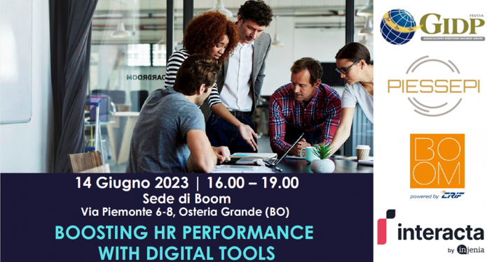 BOOSTING HR PERFORMANCE WITH DIGITAL TOOLS                      14 Giugno 2023  Sede di Boom  Osteria Grande (BO)